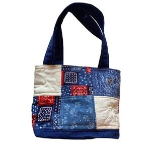 Red, White and Blue Checkered/Gingham Tote